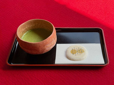 お抹茶＋豊臣秀吉公辞世の句ふせん