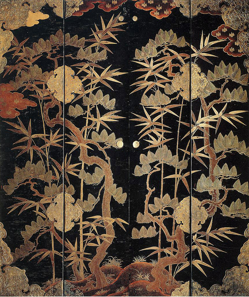 蒔絵高台 蒔絵高台